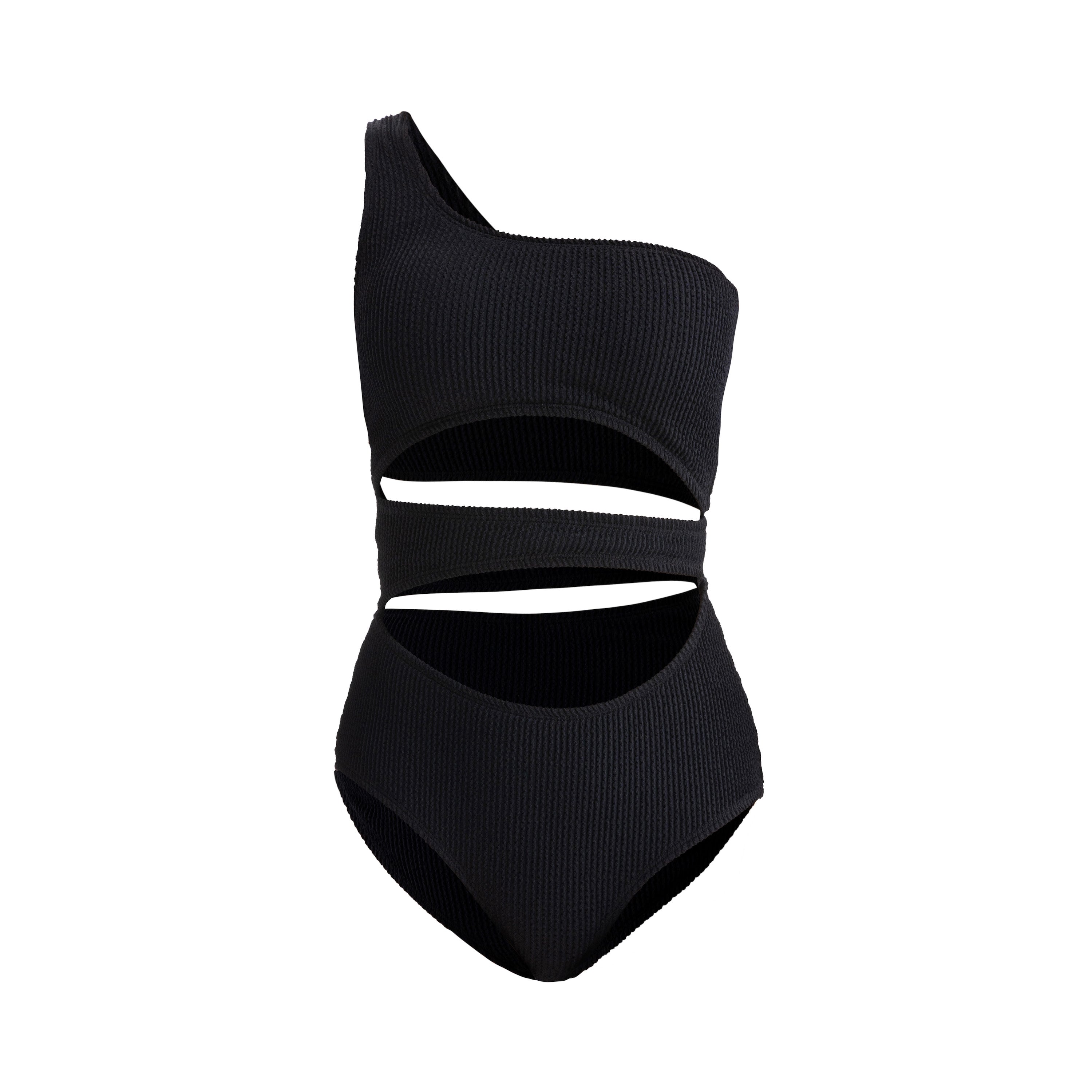 Black Aruba crinkle one piece Black Aruba crinkle one piece