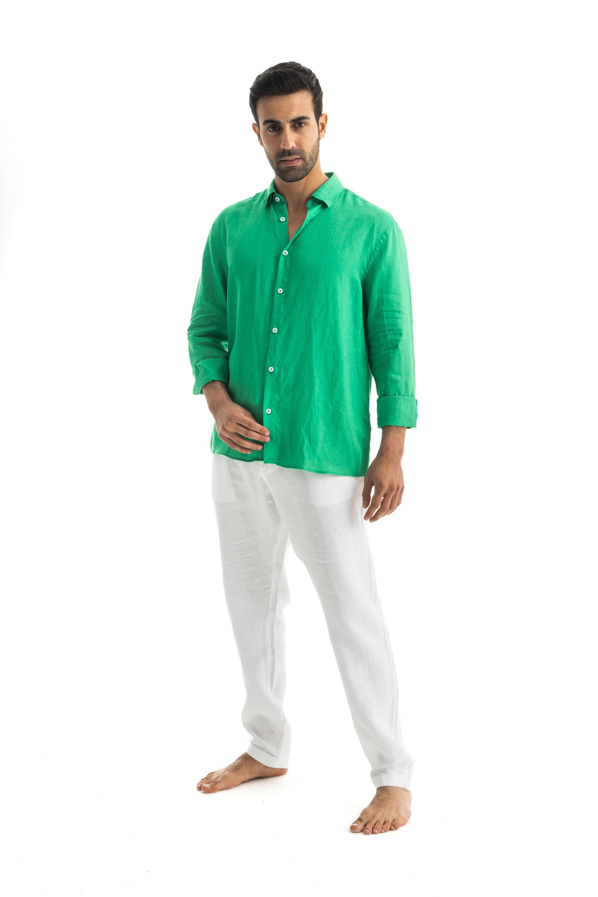 Green Linen Shirt Green Linen Shirt