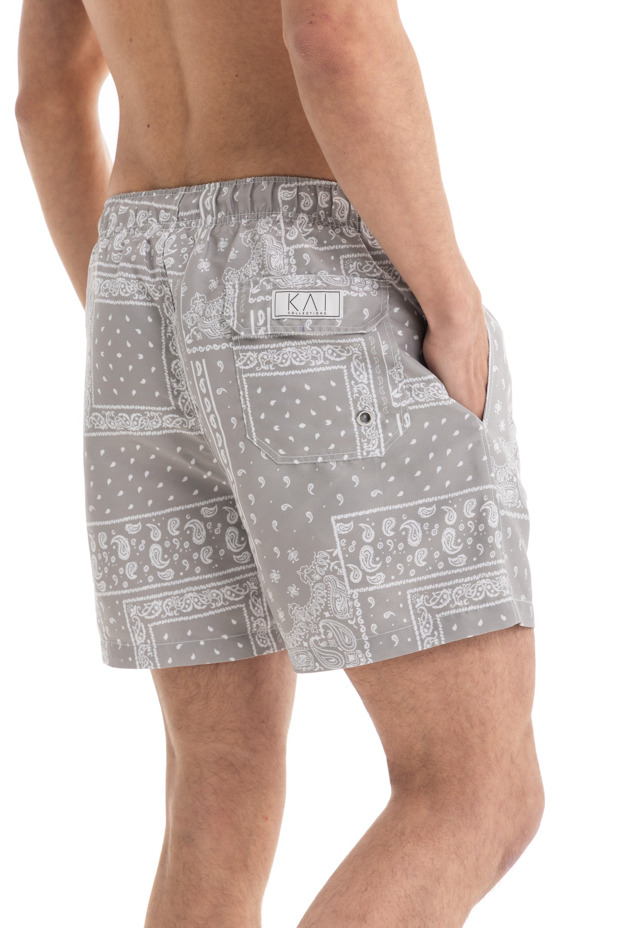 Taupe Bandana Swim Shorts Taupe Bandana Swim Shorts