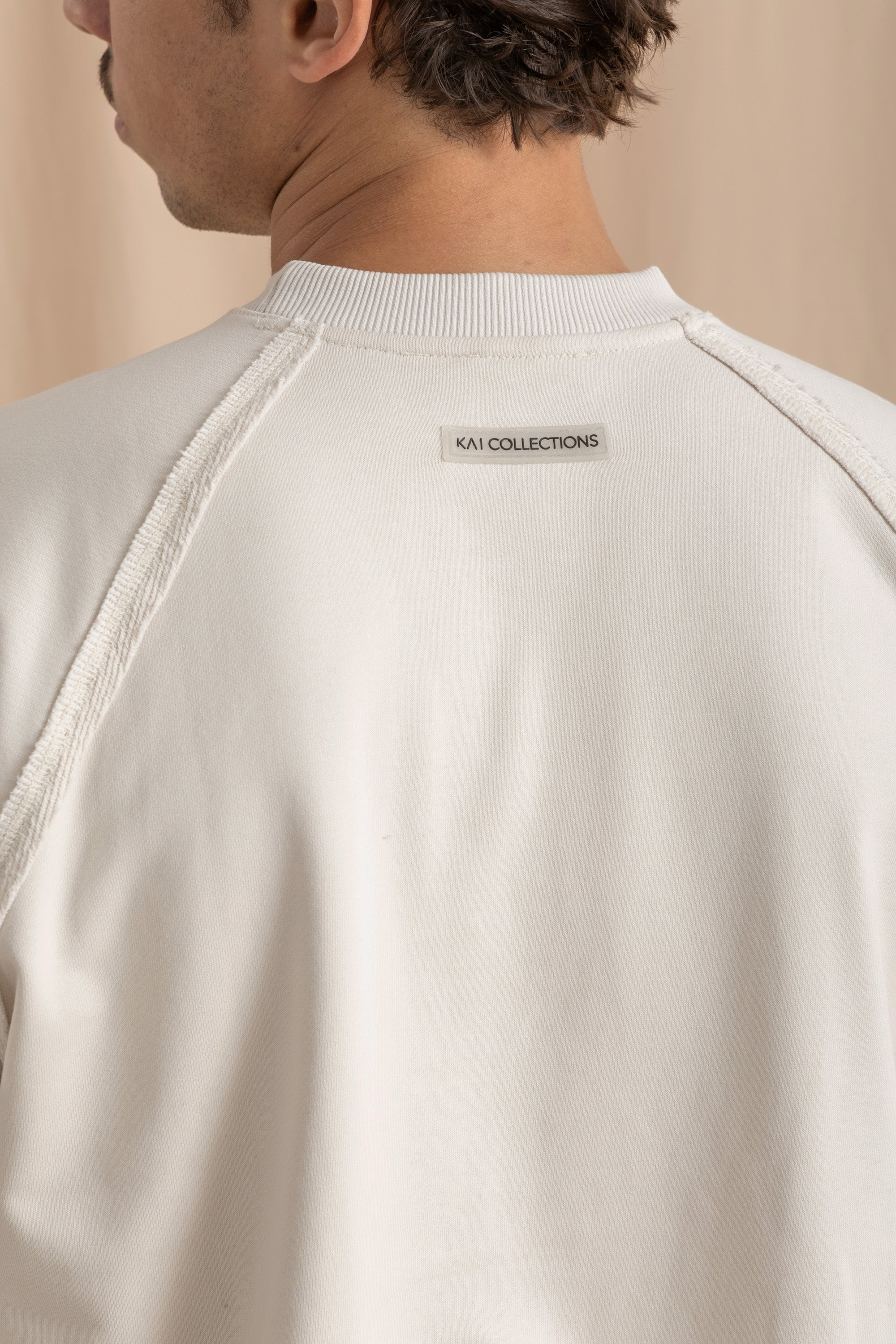 Unisex Off-White Distressed Sweatshirt Unisex Off-White Distressed Sweatshirt
