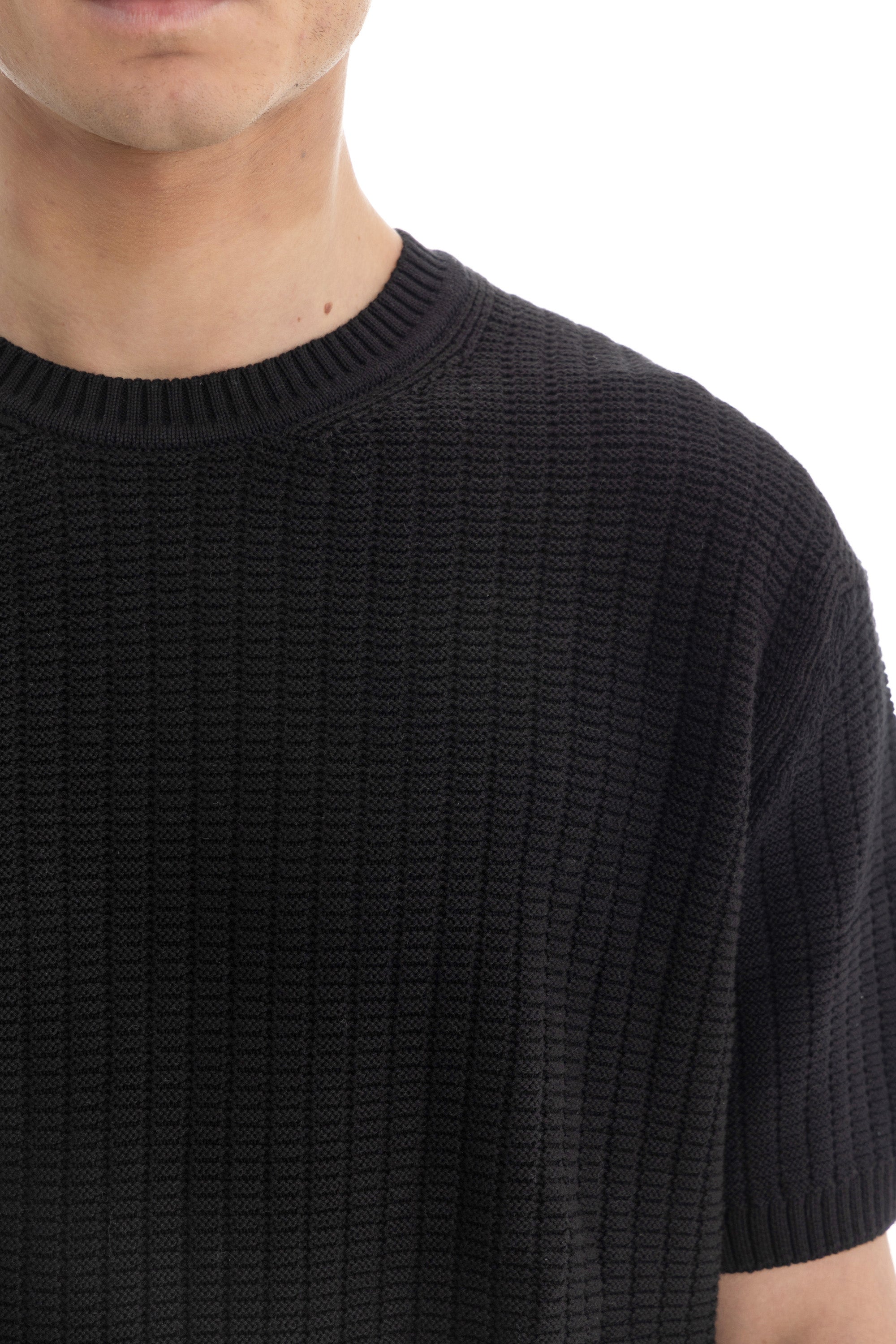 Black Knit Heavy T-Shirt Black Knit Heavy T-Shirt