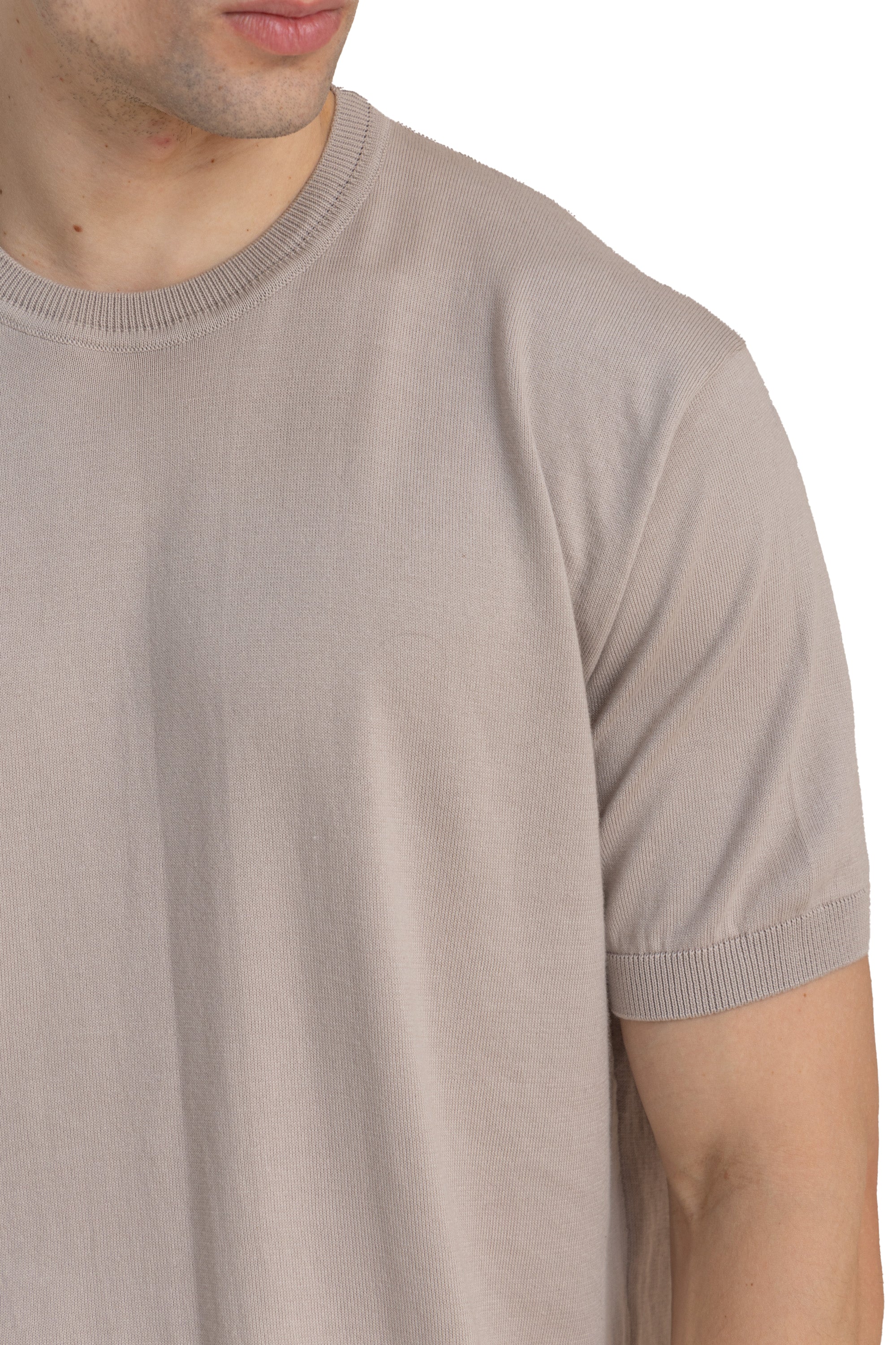 Beige Knitted T-Shirt Beige Knitted T-Shirt