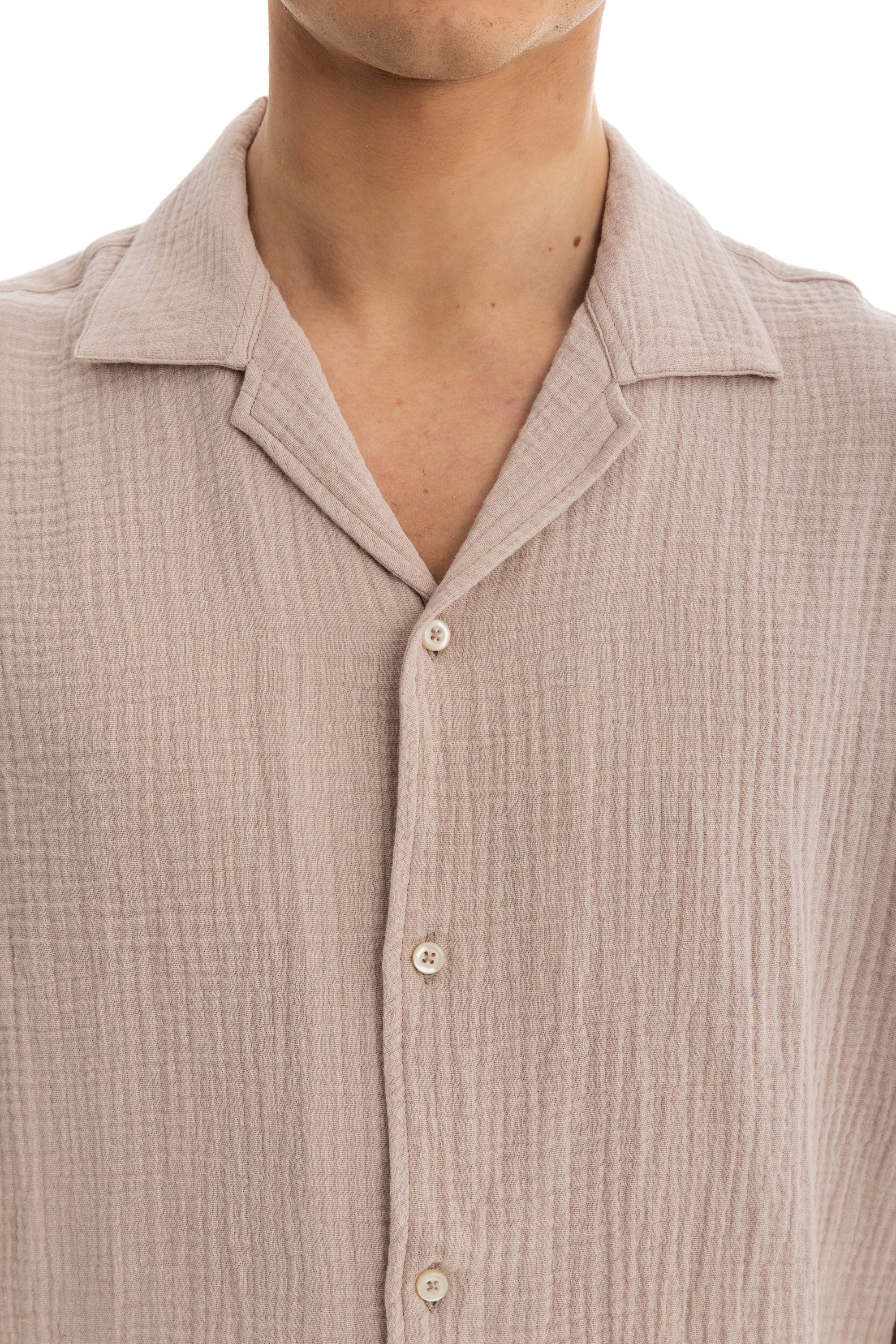 Beige Crinkle Texture Shirt Beige Crinkle Texture Shirt