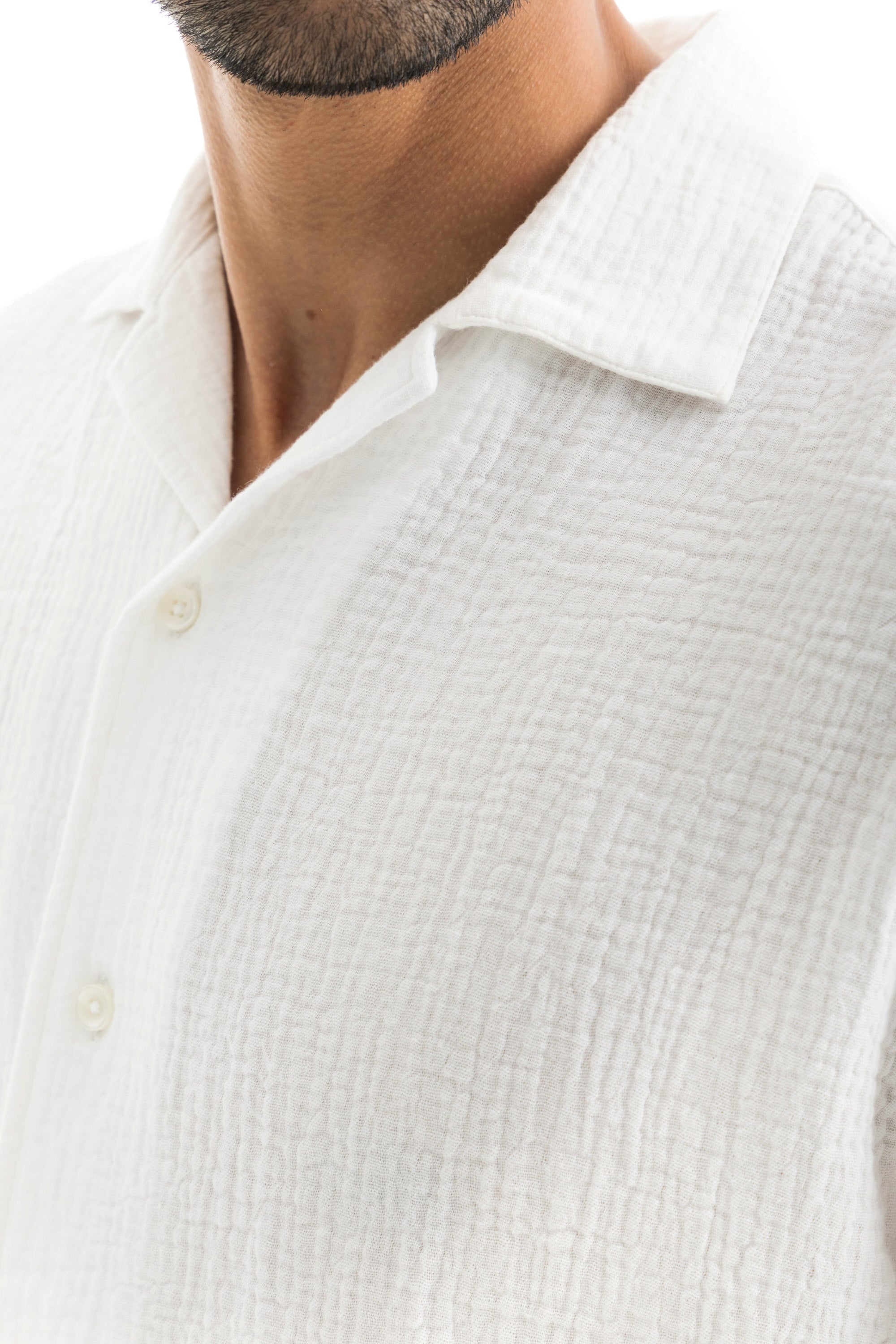 White Crinkle Texture Shirt White Crinkle Texture Shirt