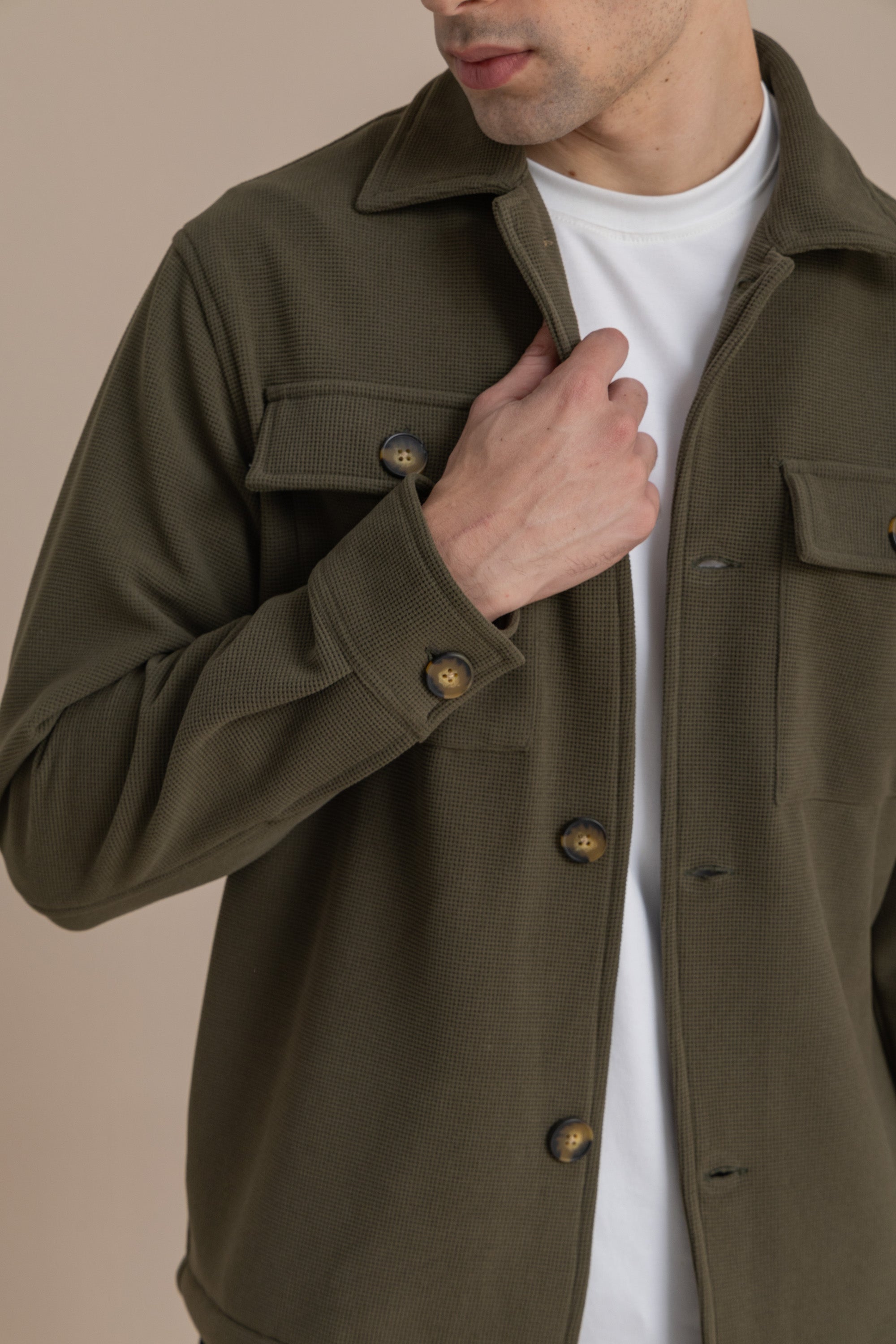 Olive Textured Over Shirt Olive Textured Over Shirt