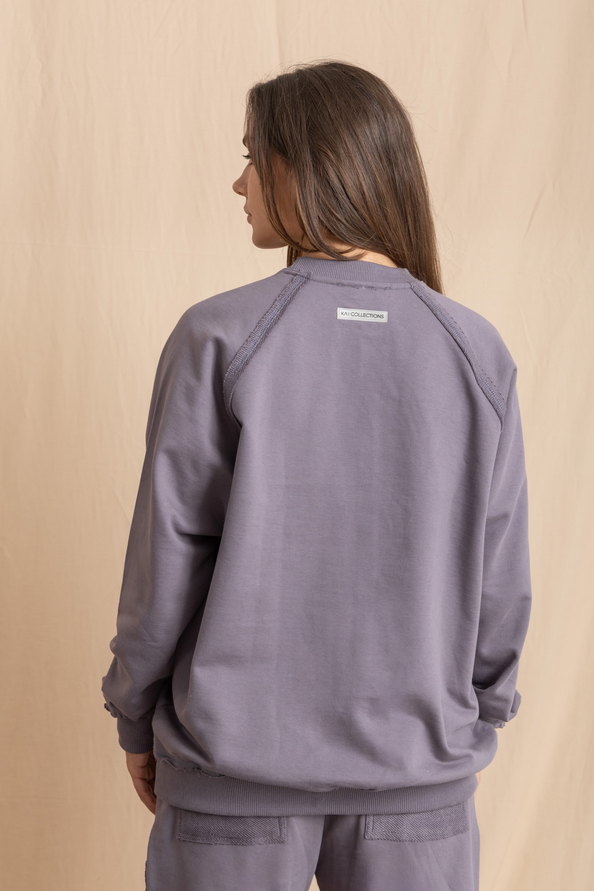 Unisex Charcoal Distressed Sweatshirt Unisex Charcoal Distressed Sweatshirt