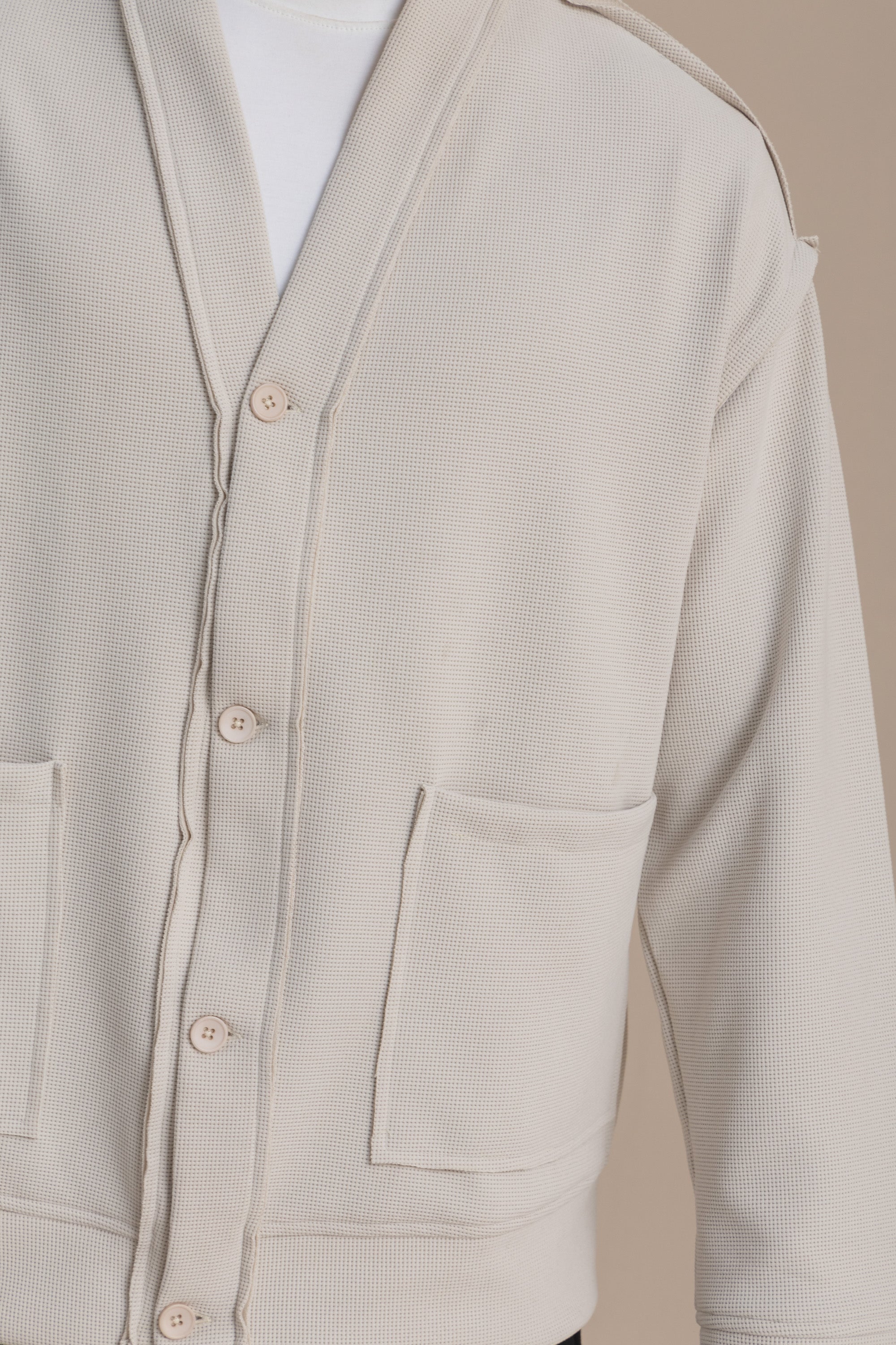 Off-White Textured Cardigan Off-White Textured Cardigan