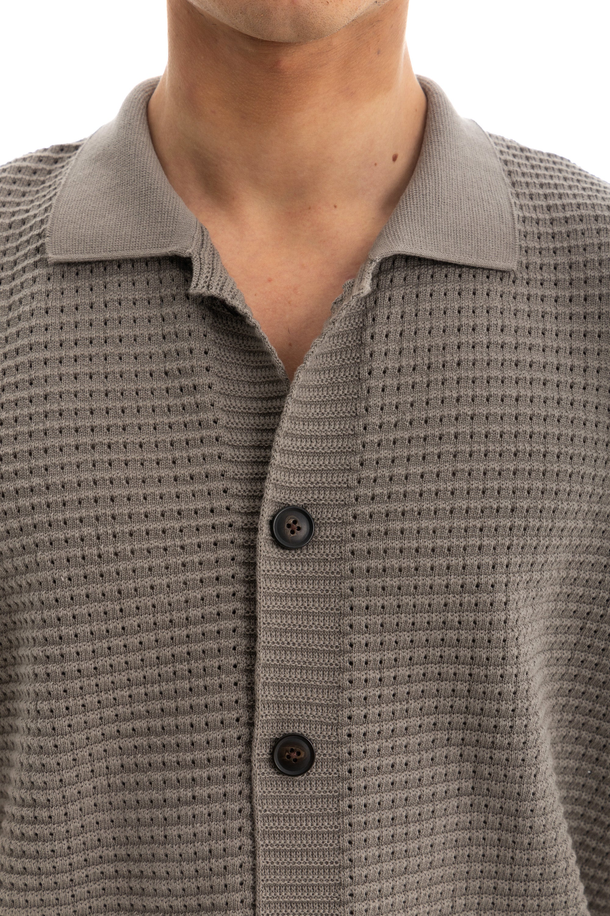 Olive Short Sleeve Knitted Shirt Olive Short Sleeve Knitted Shirt