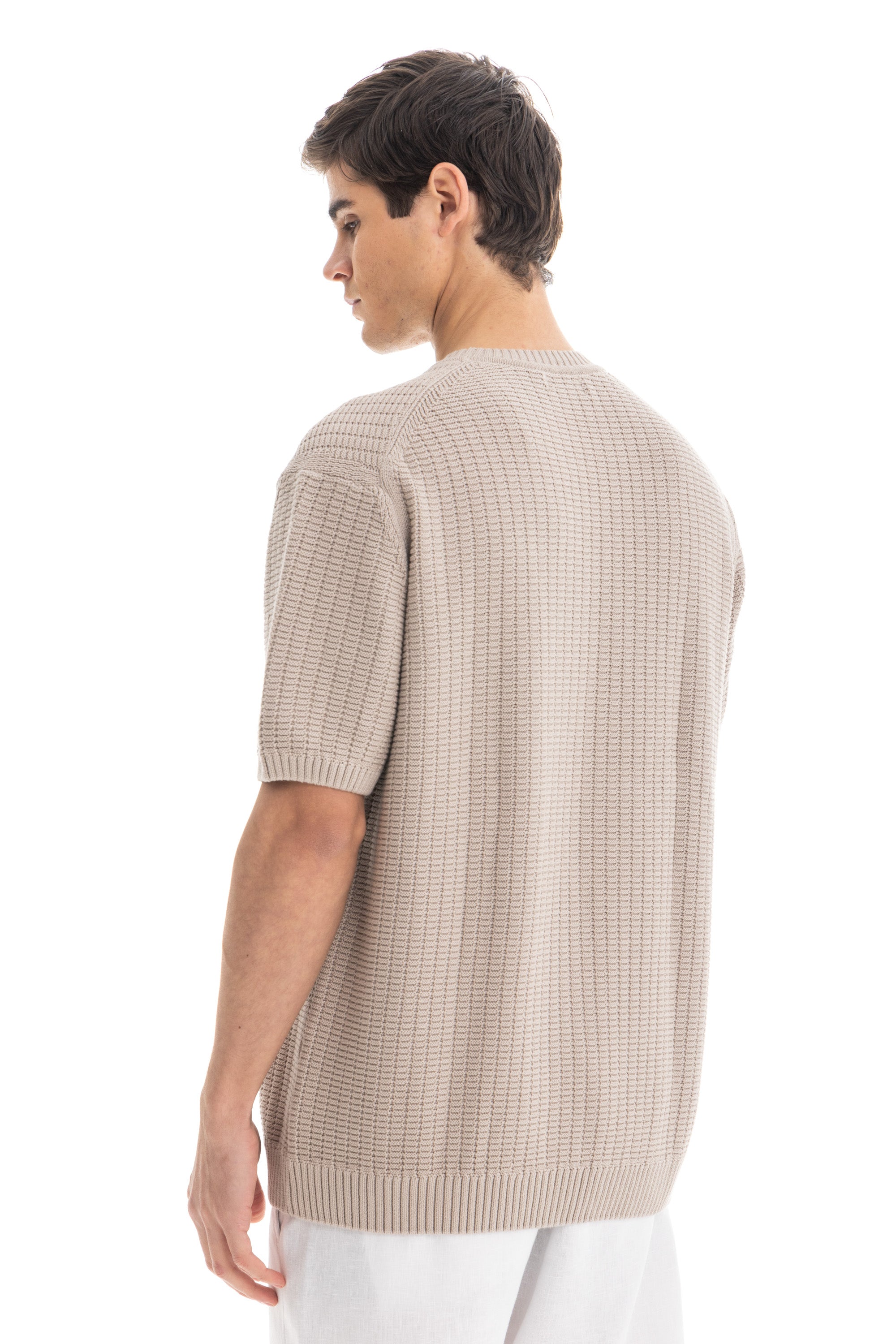 Beige Knit Heavy T-Shirt Beige Knit Heavy T-Shirt