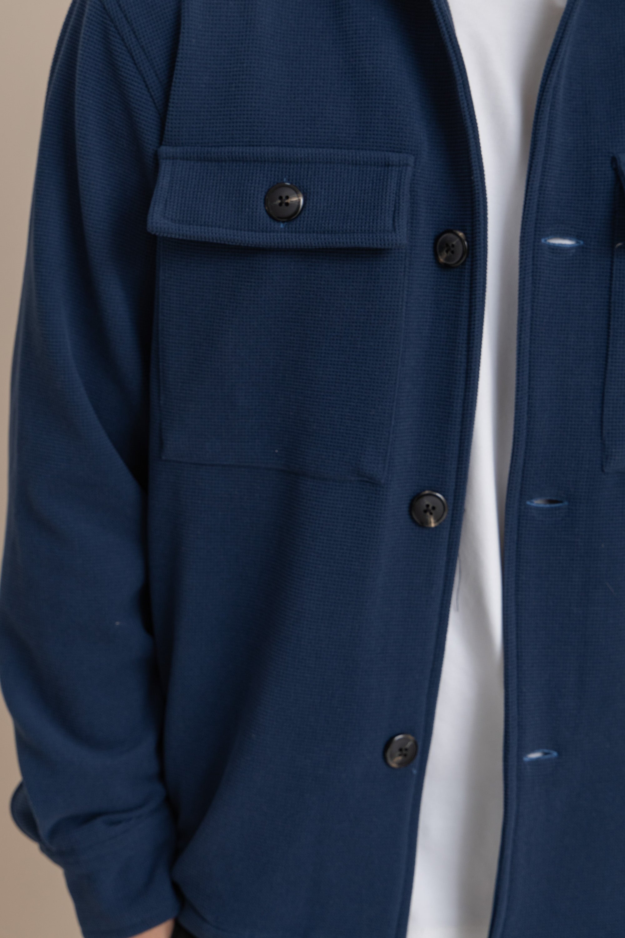 Navy Textured Over Shirt Navy Textured Over Shirt
