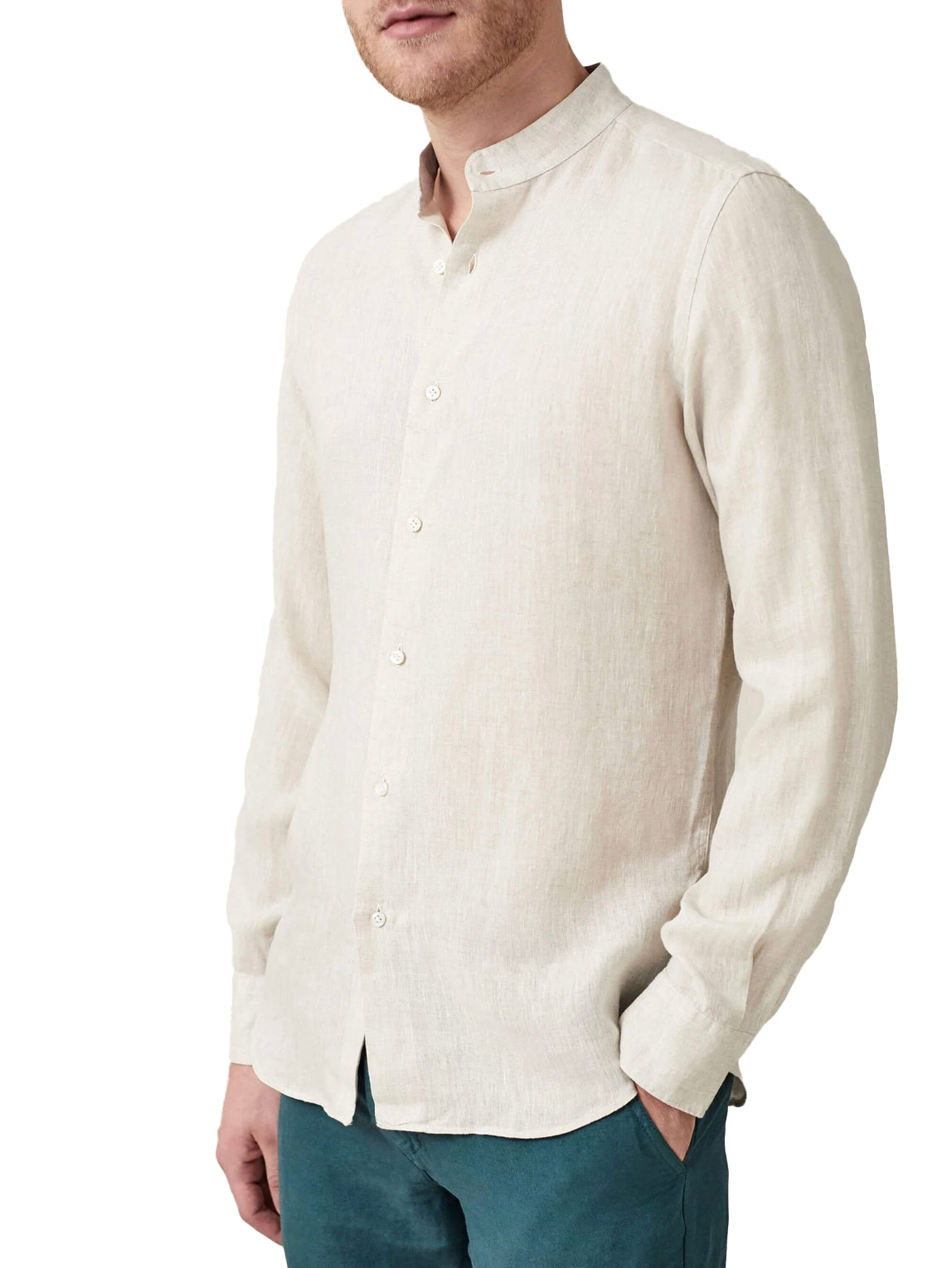 Beige Semi Color Linen Shirt