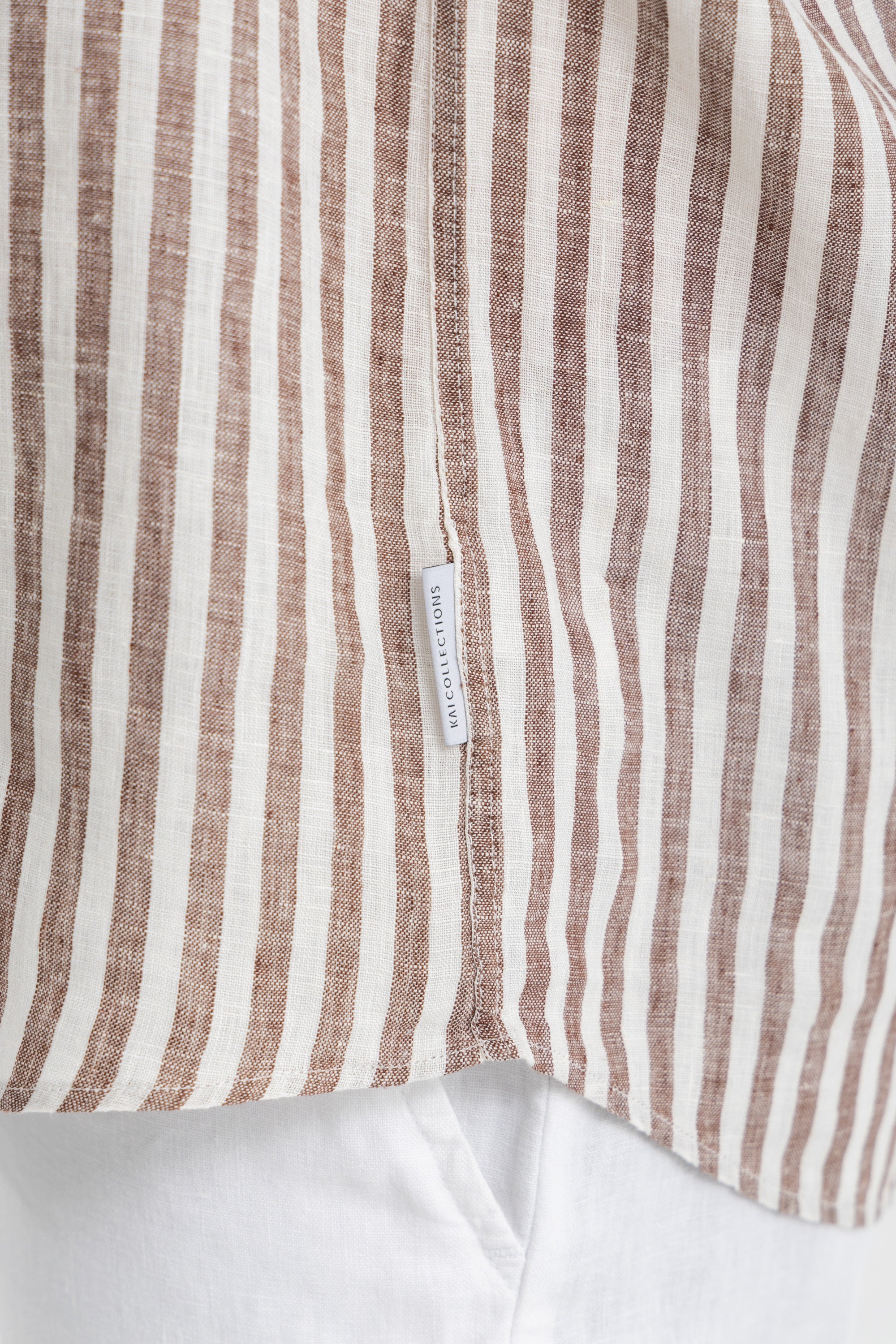 Brown Striped Linen Shirt Brown Striped Linen Shirt