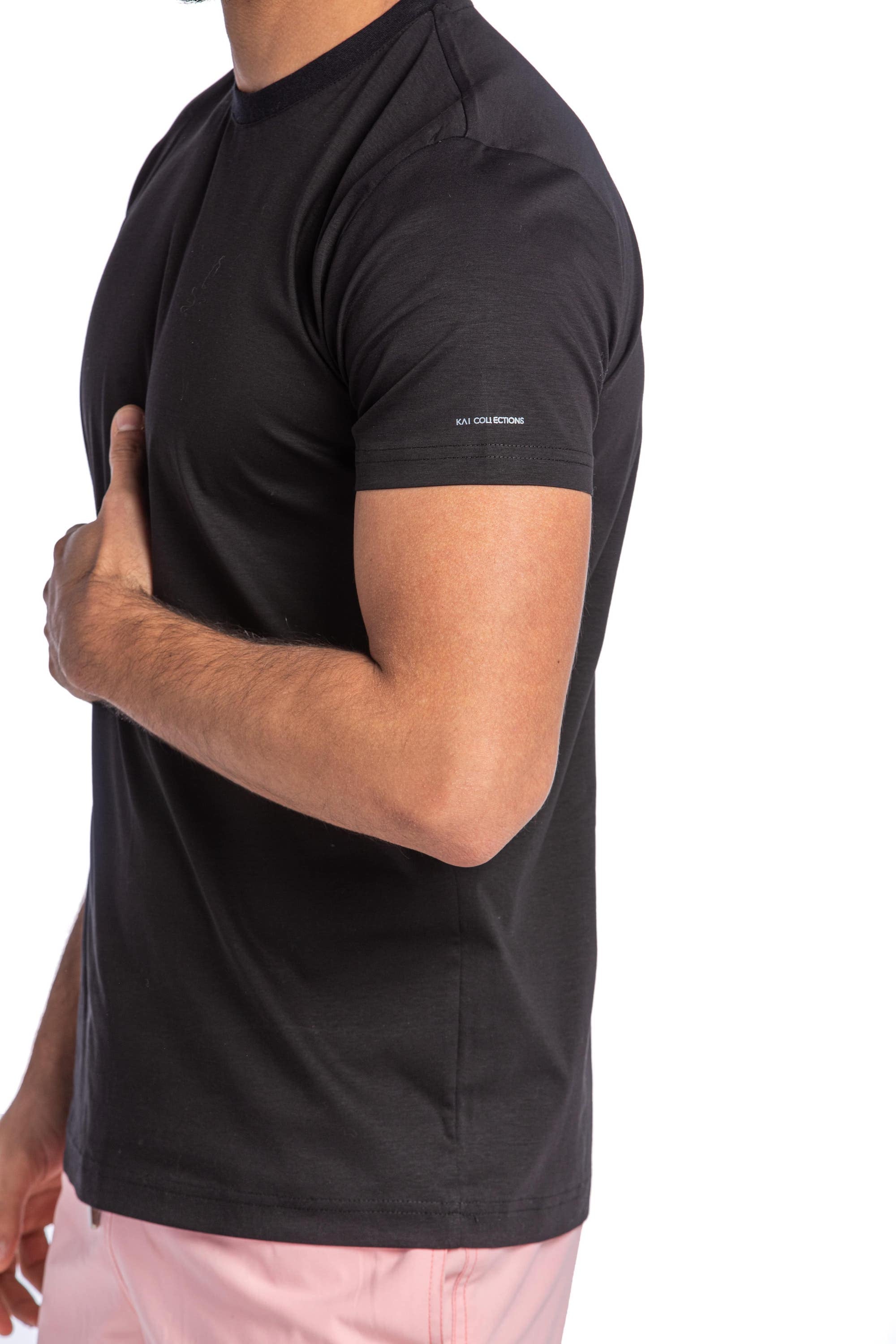 Black Mercerised Cotton T-Shirt