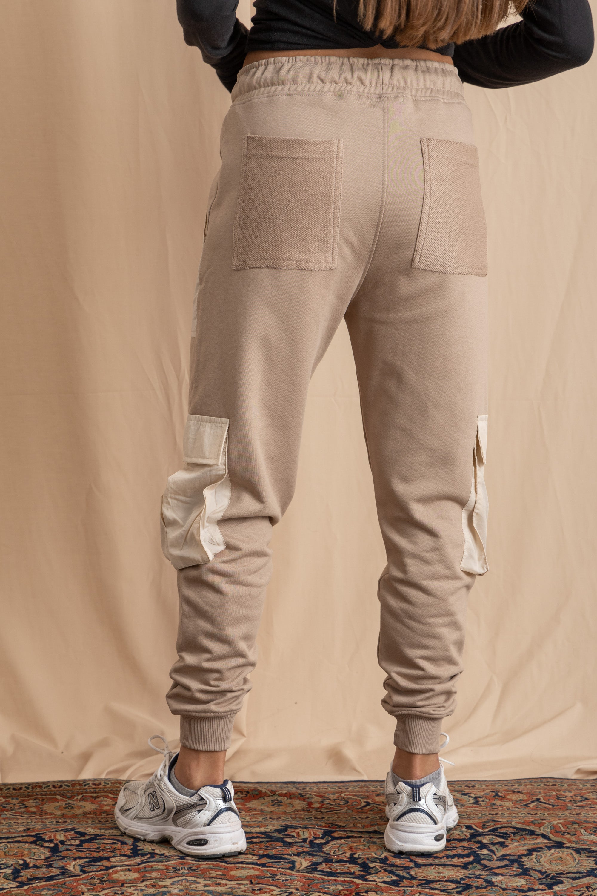 Unisex Beige Cargo Sweatpants Unisex Beige Cargo Sweatpants