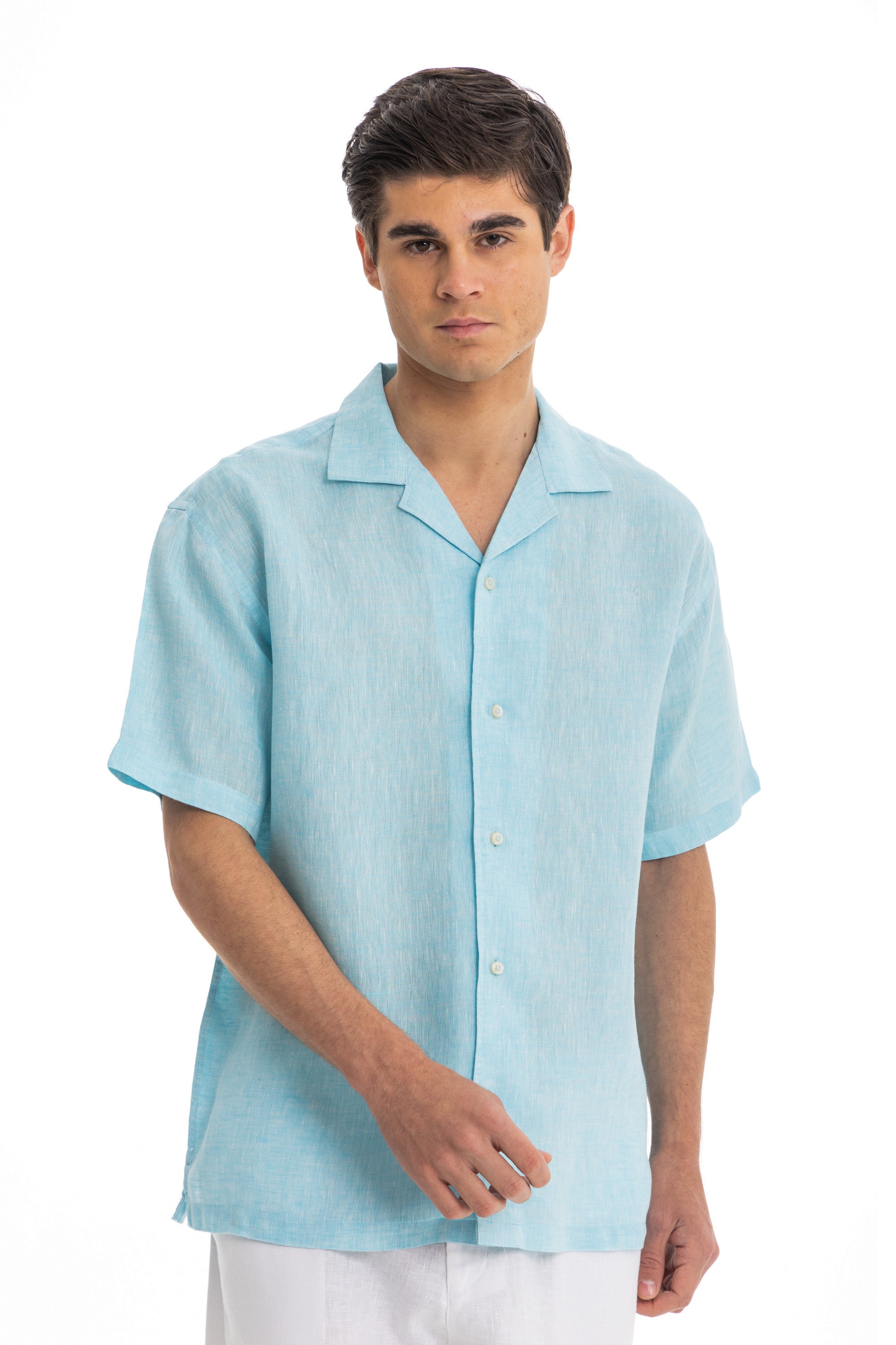 Mint Cuban Linen Shirt