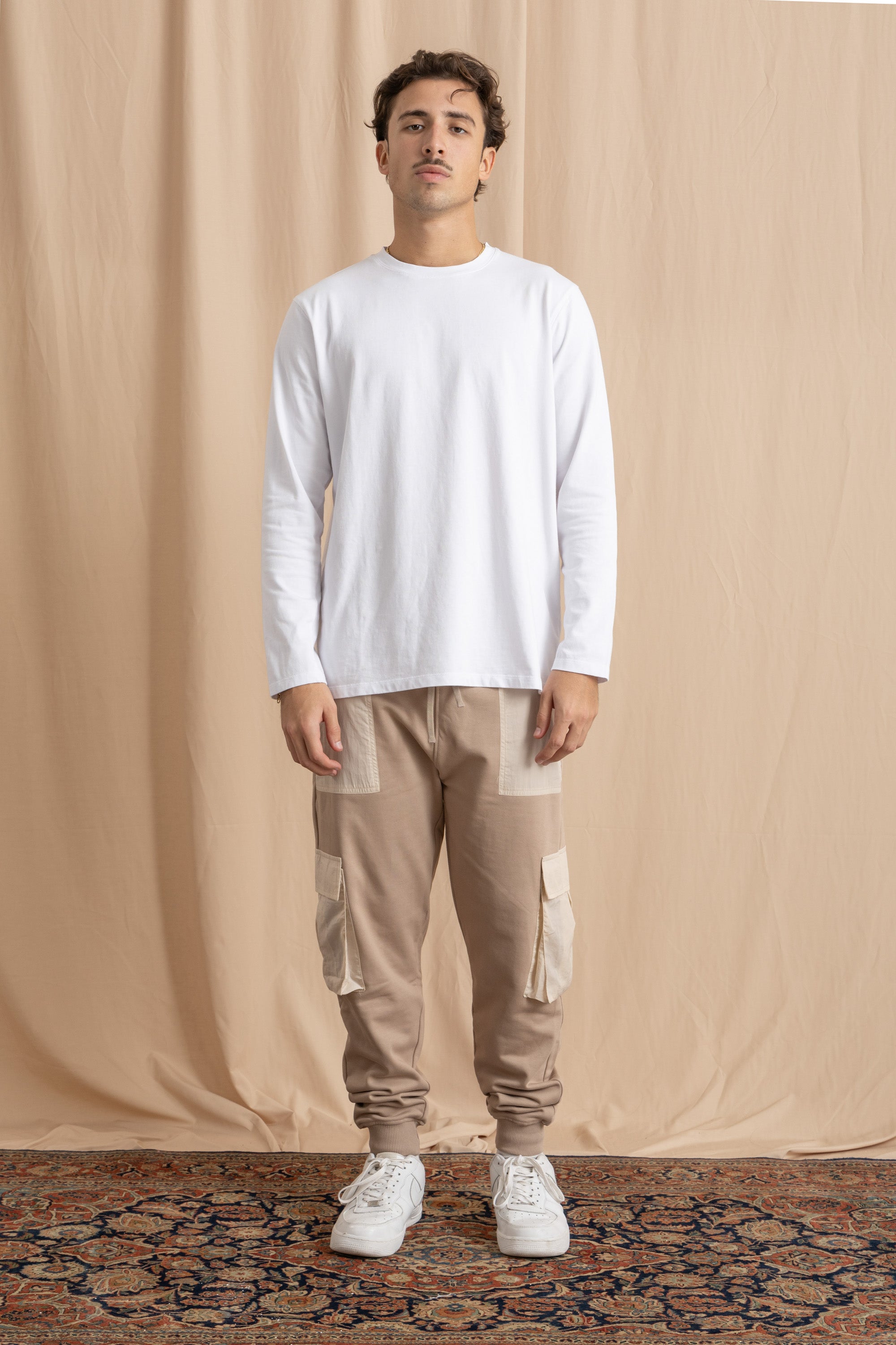 Unisex Beige Cargo Sweatpants Unisex Beige Cargo Sweatpants