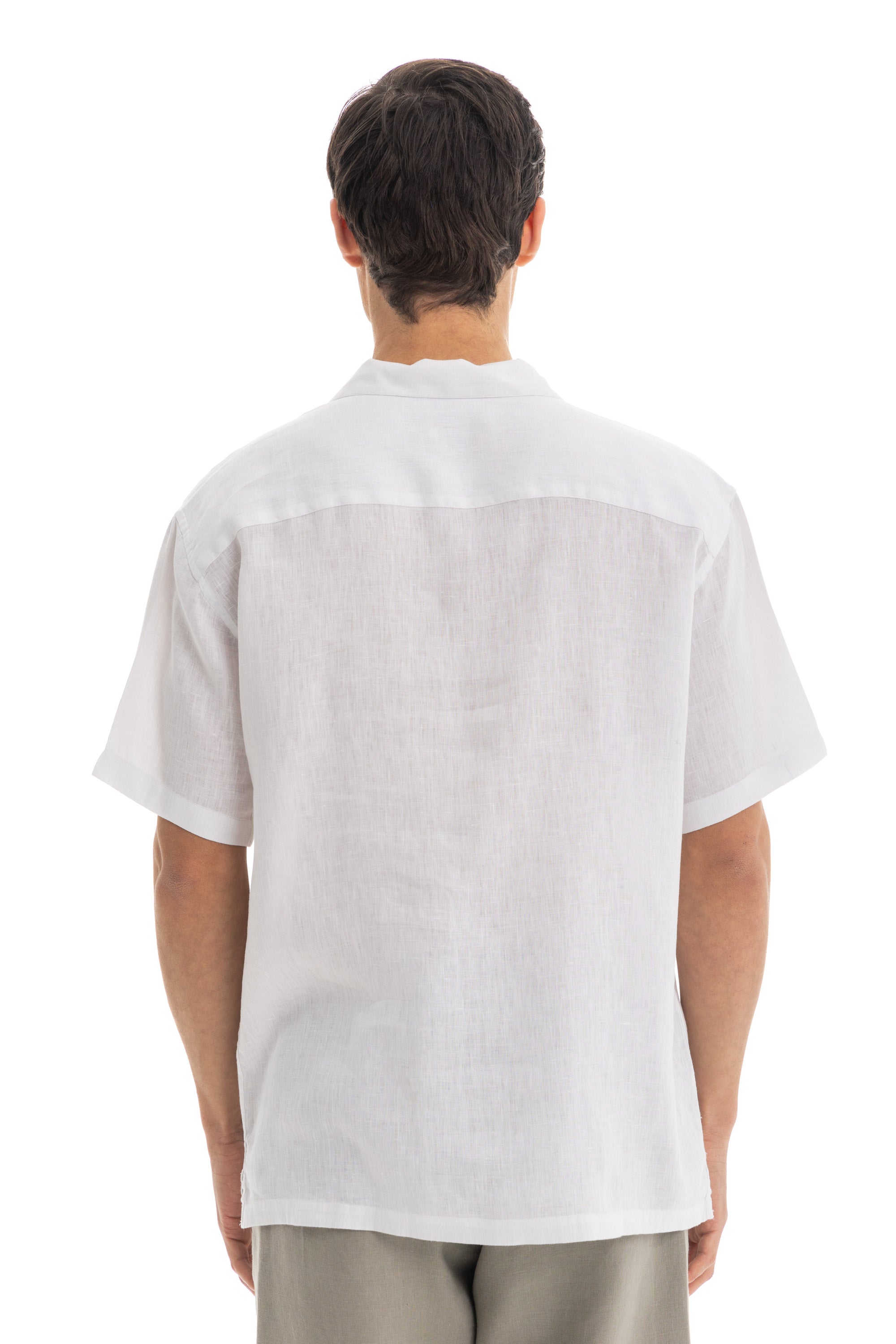 White Cuban Linen Shirt Short Sleeve White Cuban Linen Shirt Short Sleeve