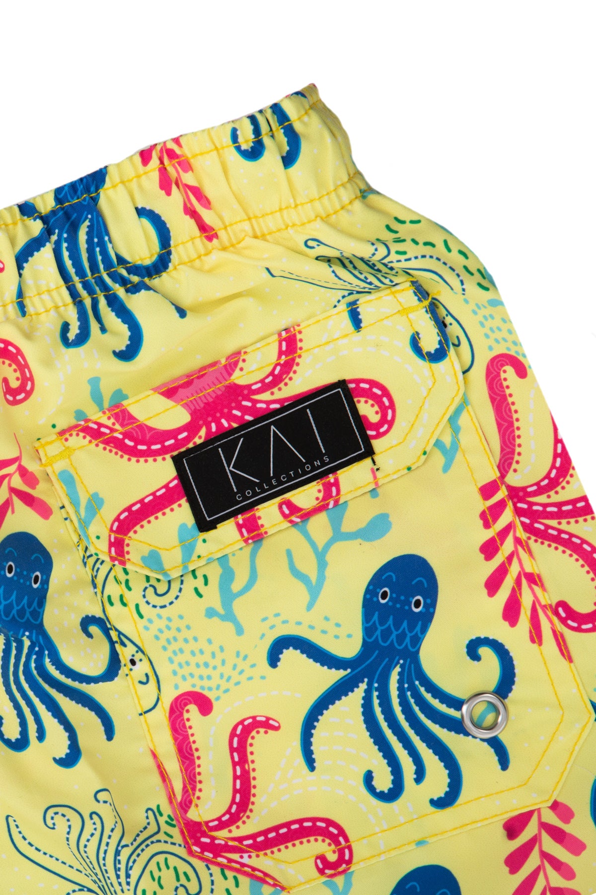 yellow octopus swim shorts