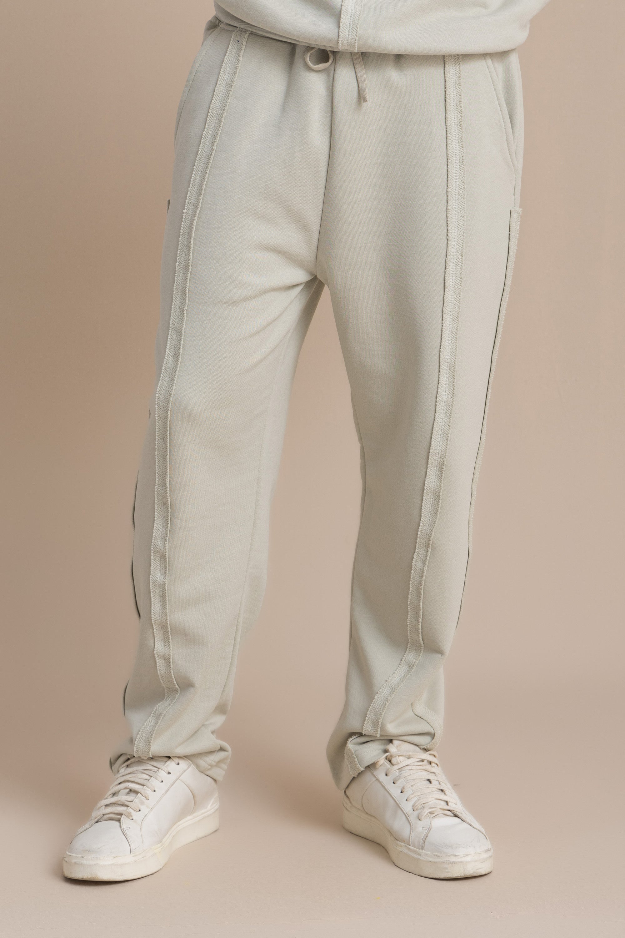 Unisex Grey Distressed Sweatpants