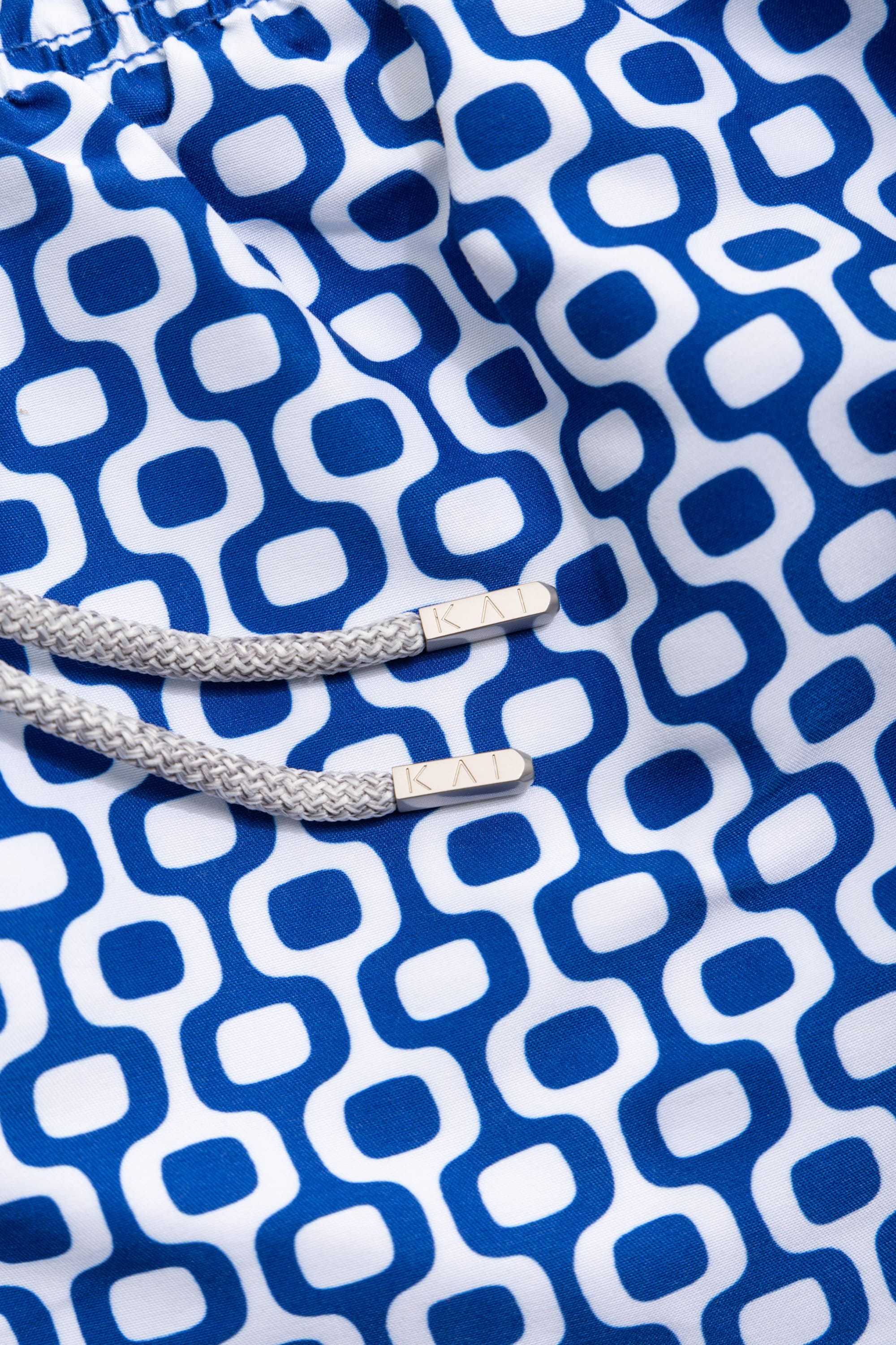 Navy Geometric Swim Shorts