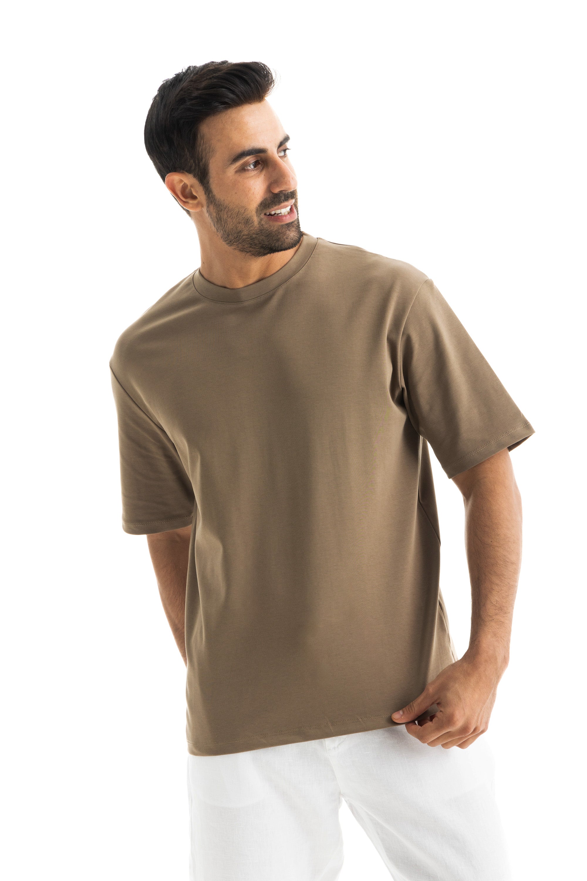Khaki Premium Oversized T-Shirt