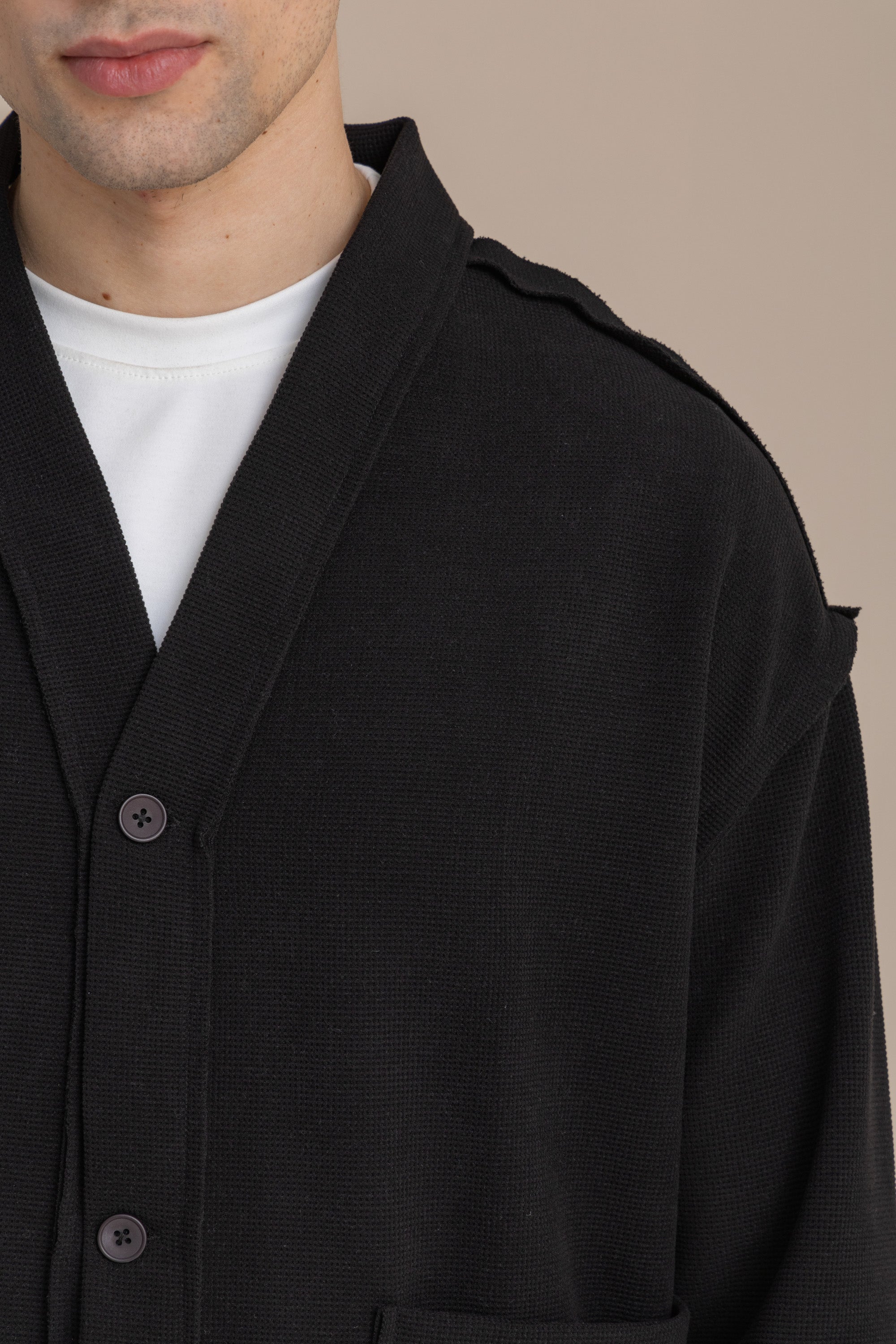 Black Textured Cardigan Black Textured Cardigan