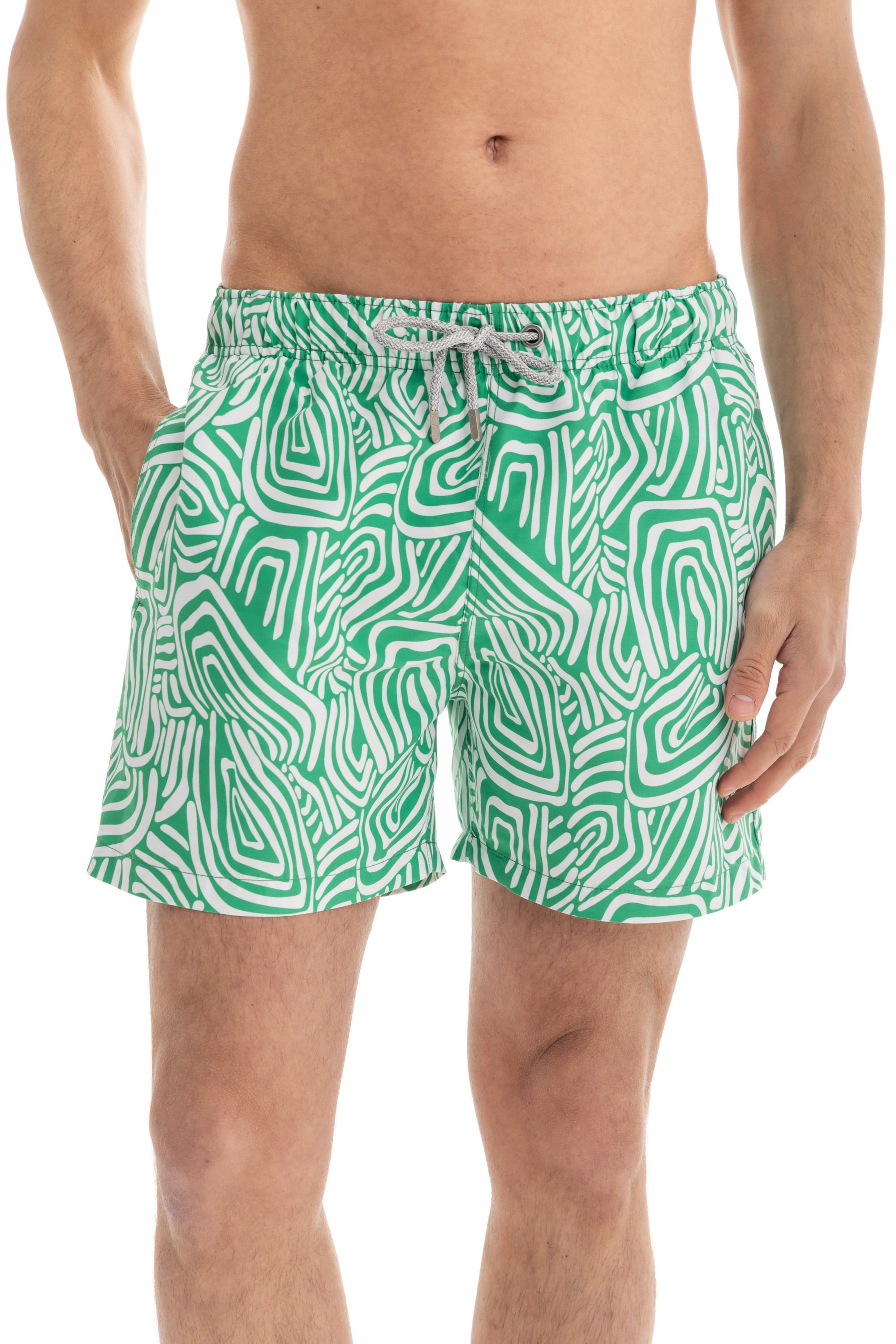 Green Labyrinth Swim Shorts