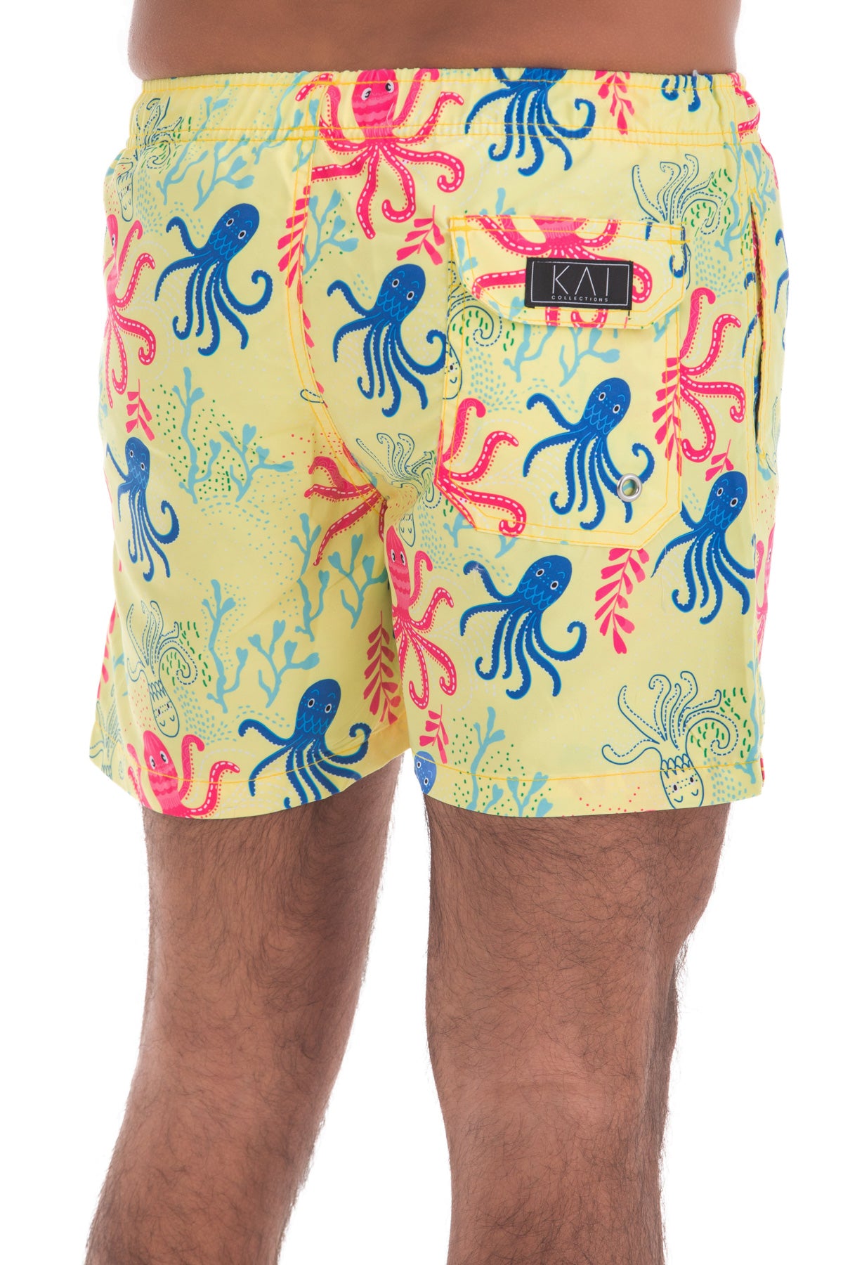 yellow octopus swim shorts