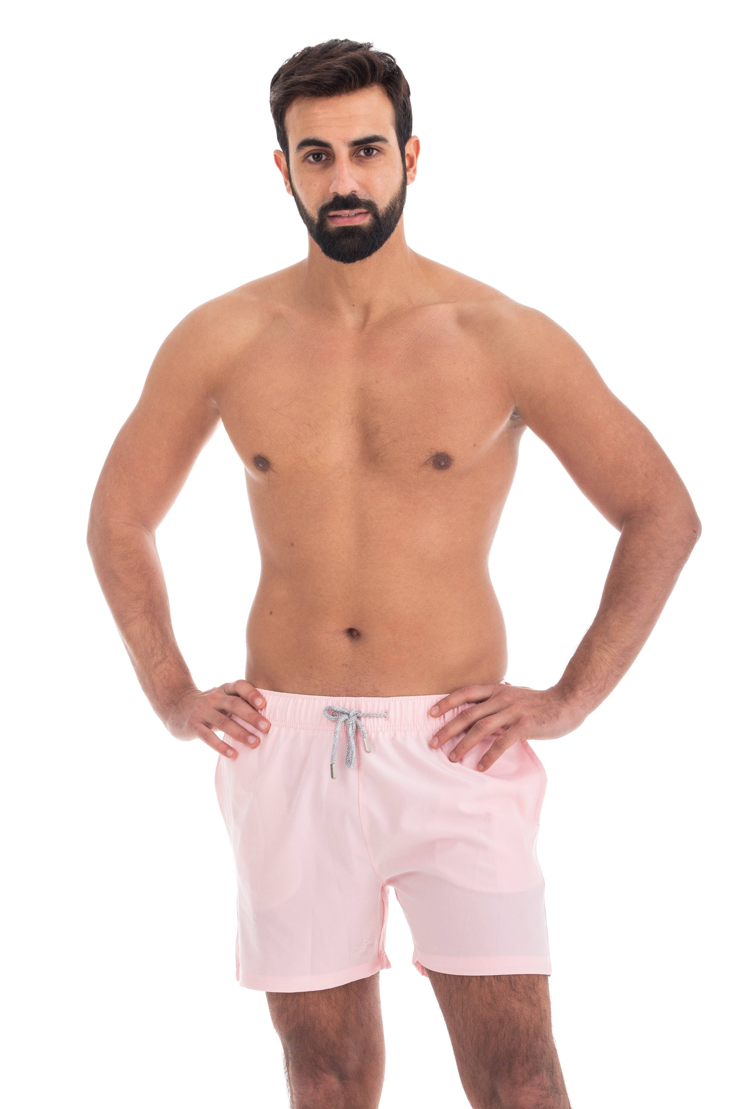 Solid Pink Swim Shorts (4 Way Stretch) Solid Pink Swim Shorts (4 Way Stretch)
