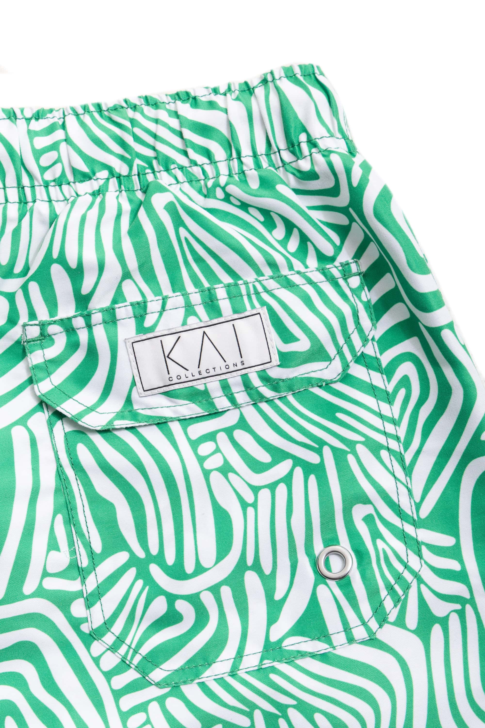 Green Labyrinth Swim Shorts