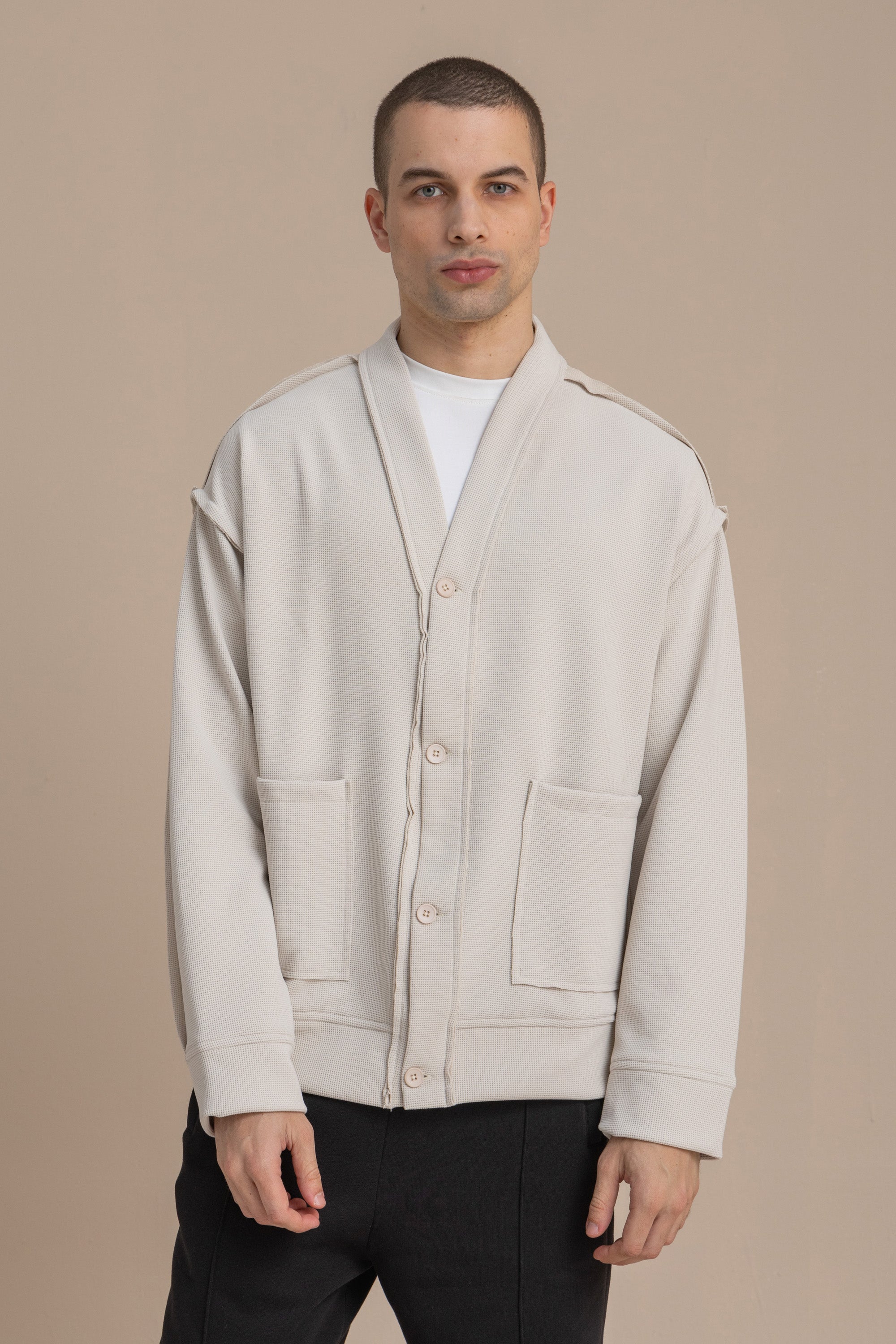 Off-White Textured Cardigan