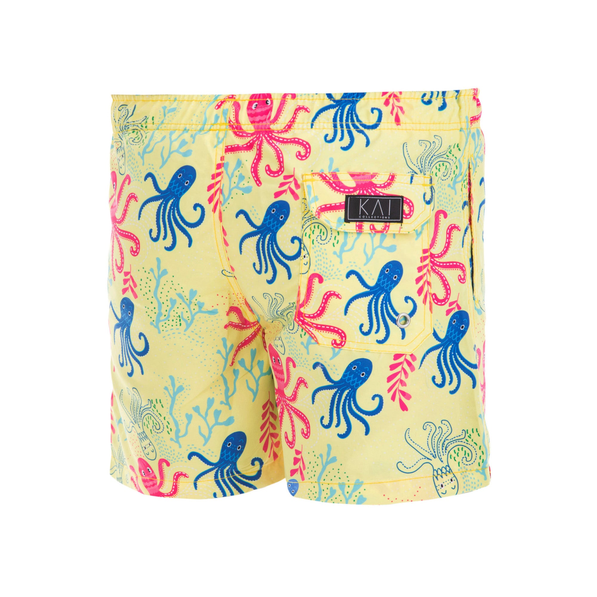 yellow octopus swim shorts