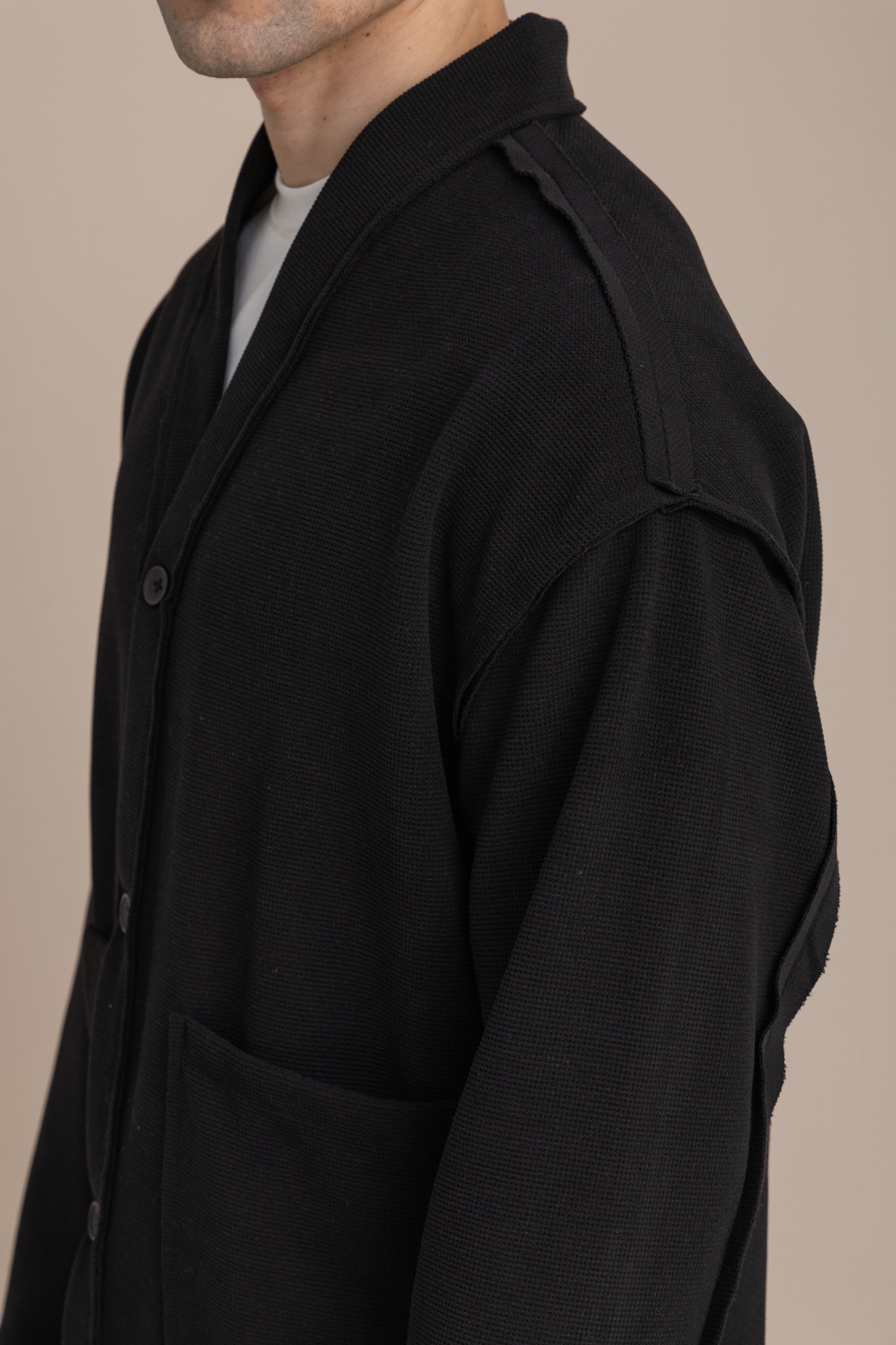 Black Textured Cardigan Black Textured Cardigan