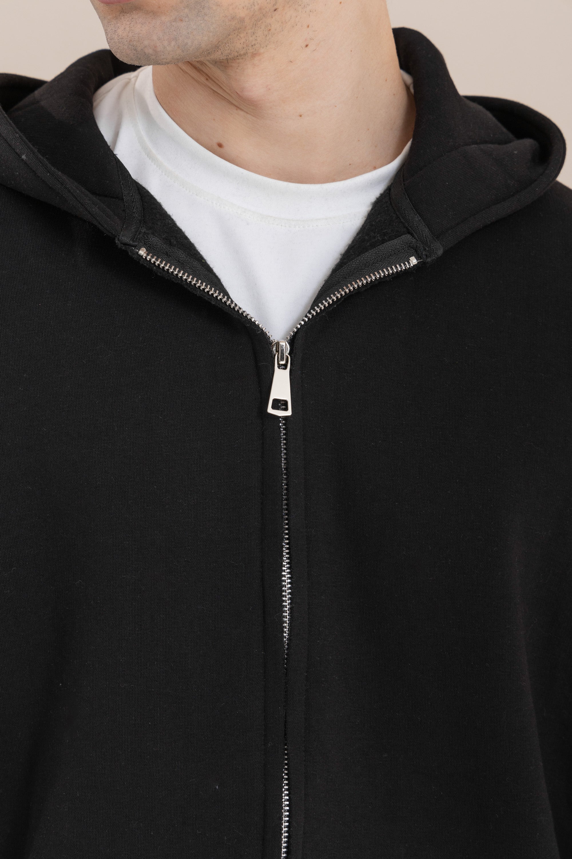 Black Zip Up Distressed Hoodie Black Zip Up Distressed Hoodie