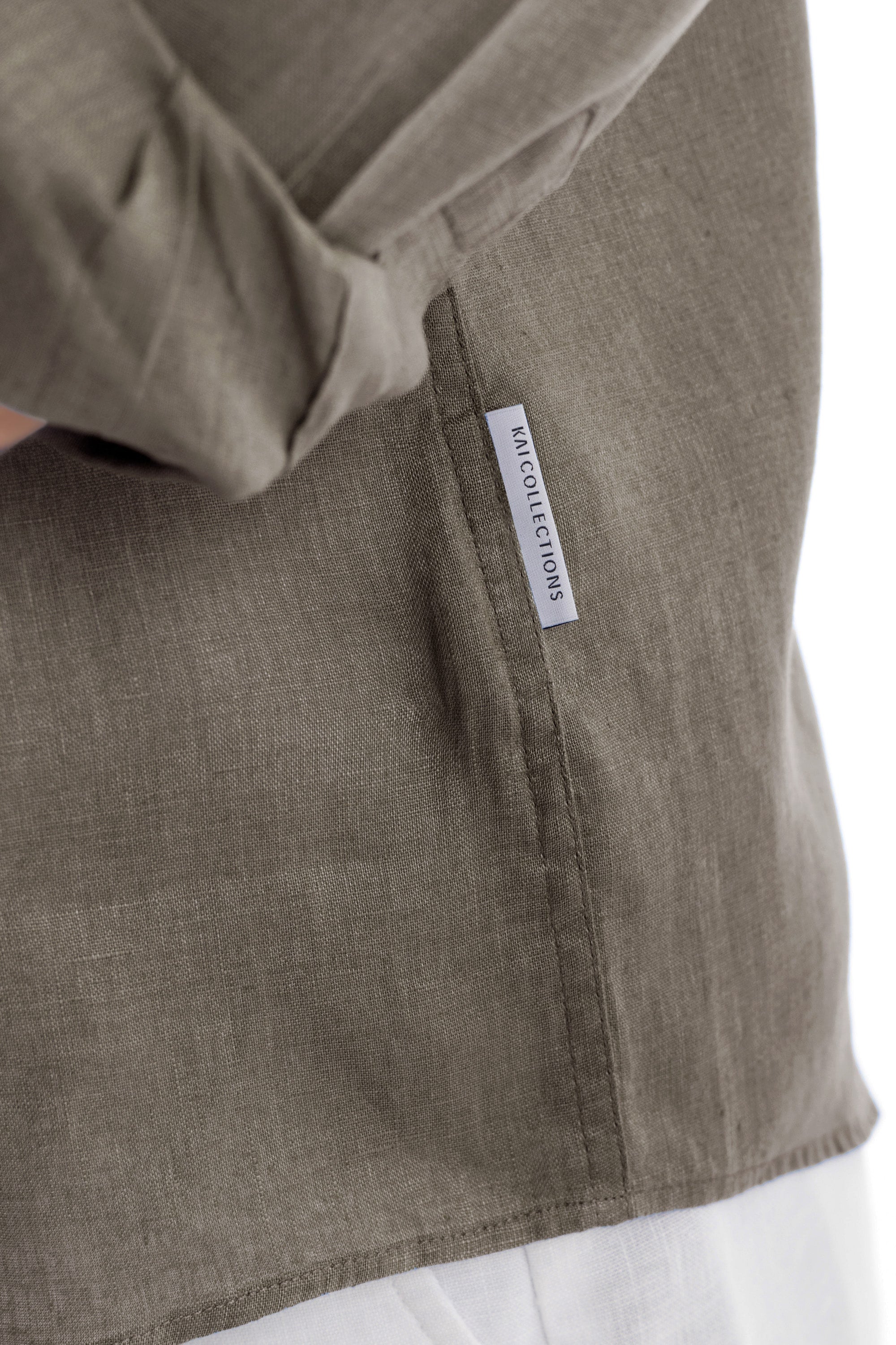 Men`s Taupe Linen Shirt Men`s Taupe Linen Shirt