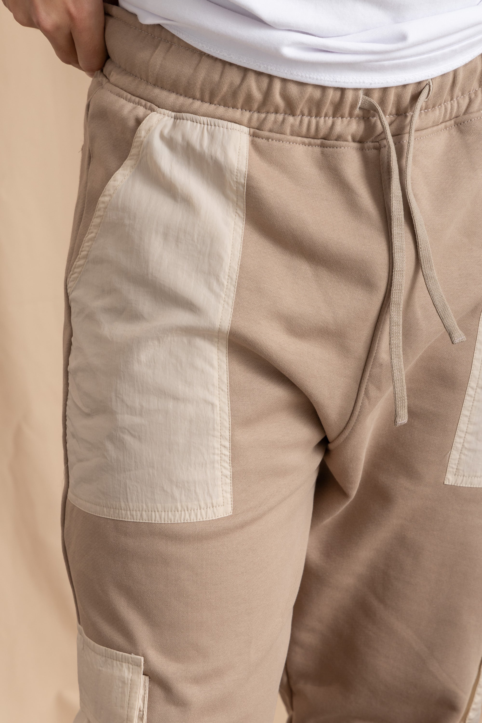 Unisex Beige Cargo Sweatpants Unisex Beige Cargo Sweatpants